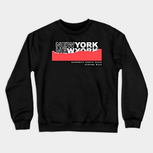 New york torn paper typography Crewneck Sweatshirt